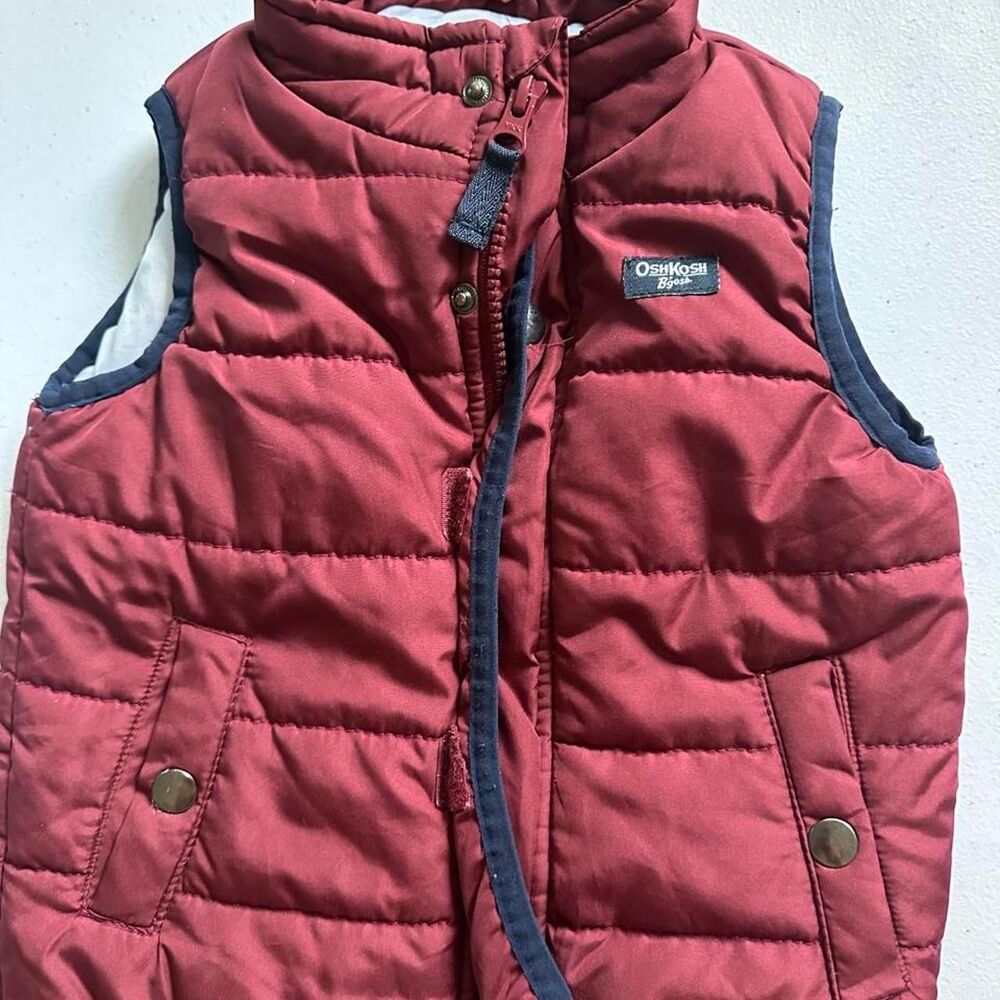 Oshkosh-b-gosh Men's Burgundy and Red Gilet